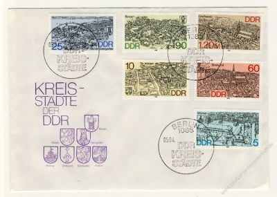 DDR 1988 FDC Mi-Nr. 3161-3166 SSt. Stadtansichten