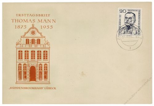 DDR 1956 FDC Mi-Nr. 534 ESt. 1. Todestag von Thomas Mann