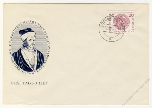 DDR 1956 FDC Mi-Nr. 543 ESt. 500 Jahre Universitt Greifswald