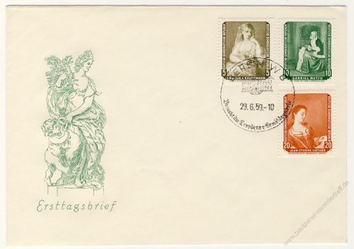 DDR 1959 FDC Mi-Nr. 693-697 SSt. Dresdener Gemldegalerie