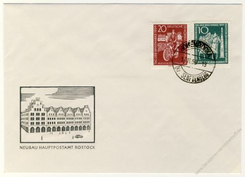 DDR 1959 FDC Mi-Nr. 735-736 ESt. Tag der Briefmarke