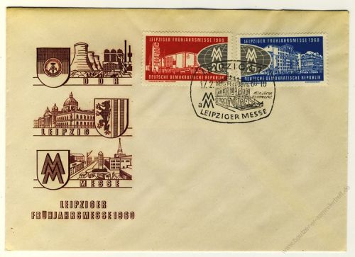 DDR 1960 FDC Mi-Nr. 750-751 SSt. Leipziger Frhjahrsmesse