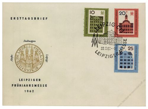 DDR 1962 FDC Mi-Nr. 873-875 SSt. Leipziger Frhjahrsmesse