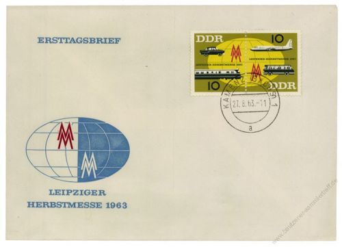 DDR 1963 FDC Mi-Nr. 976-977 (ZD) ESt. Leipziger Herbstmesse