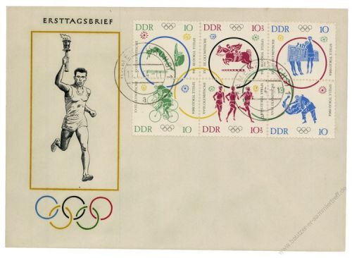 DDR 1964 FDC Mi-Nr. 1039-1044 (ZD) ESt. Olympische Sommerspiele