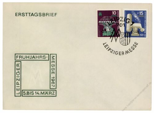 DDR 1967 FDC Mi-Nr. 1254-1255 SSt. Leipziger Frhjahrsmesse