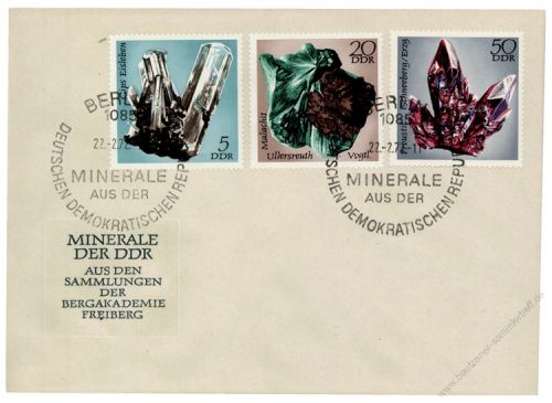 DDR 1972 FDC Mi-Nr. 1737-1742 SSt. Minerale aus den Sammlungen der Bergakademie Freiberg