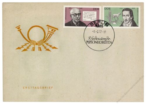 DDR 1977 FDC Mi-Nr. 2199-2202 SSt. Bedeutende Persnlichkeiten