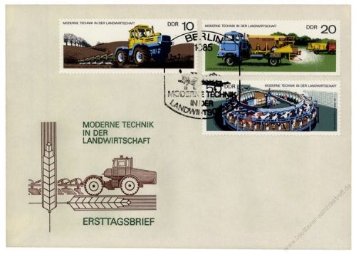 DDR 1977 FDC Mi-Nr. 2236-2239 SSt. Moderne Technik in der Landwirtschaft