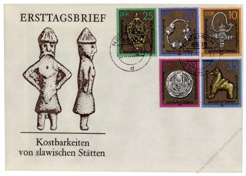 DDR 1978 FDC Mi-Nr. 2303-2307 ESt. Kostbarkeiten von slawischen Sttten