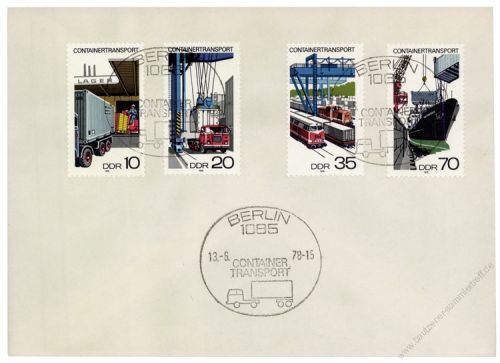 DDR 1978 FDC Mi-Nr. 2326-2329 SSt. Containertransport