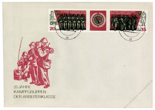 DDR 1978 FDC Mi-Nr. 2357-2358 (ZD) ESt. 25 Jahre Kampfgruppen