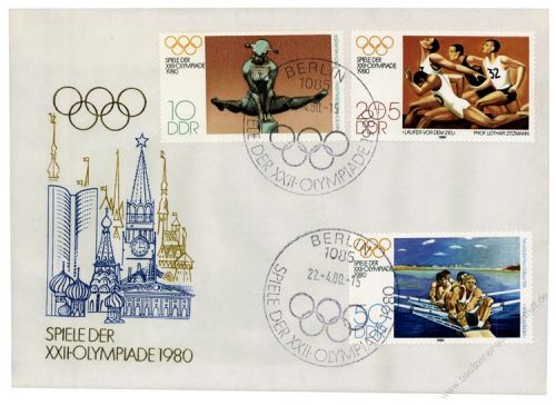 DDR 1980 FDC Mi-Nr. 2503-2505 SSt. Olympische Sommerspiele