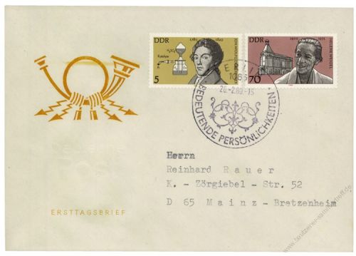 DDR 1980 FDC Mi-Nr. 2492-2497 SSt. Bedeutende Persnlichkeiten