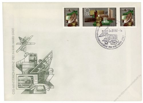 DDR 1982 FDC Mi-Nr. 2732 (ZD) (W Zd 549) SSt. Ministerkonferenz der Organisation fr die Zusammenarbeit der sozialistischen Lnder