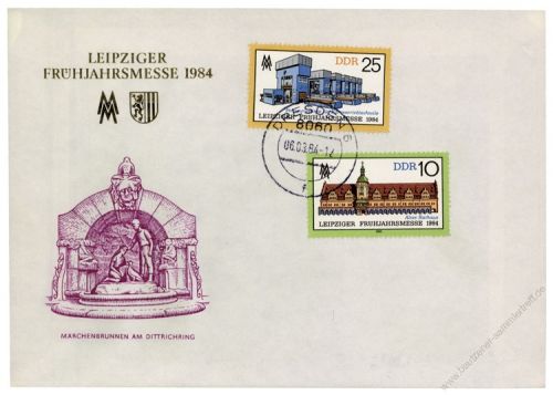 DDR 1984 FDC Mi-Nr. 2862-2863 ESt. Leipziger Frhjahrsmesse