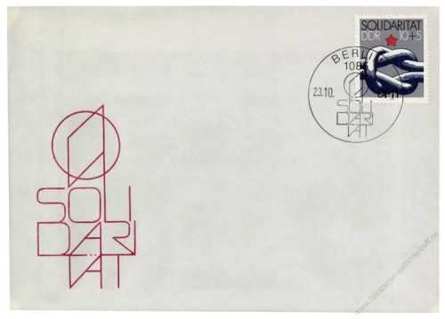 DDR 1984 FDC Mi-Nr. 2909 SSt. Internationale Solidaritt
