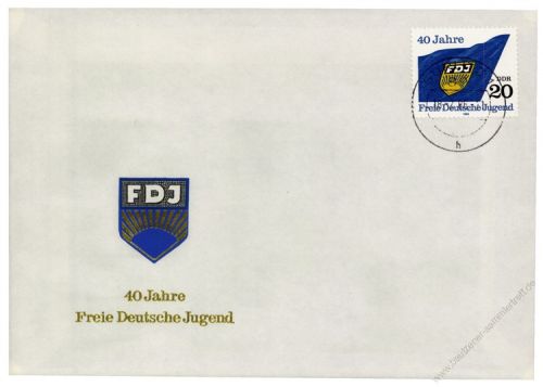 DDR 1986 FDC Mi-Nr. 3002 ESt. 40 Jahre Freie Deutsche Jugend