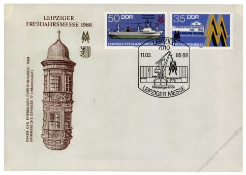 DDR 1986 FDC Mi-Nr. 3003-3004 SSt. Leipziger Frhjahrsmesse