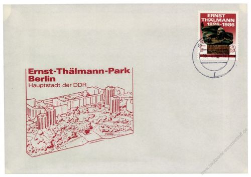 DDR 1986 FDC Mi-Nr. 3014 ESt. bergabe des Ernst-Thlmann-Parks
