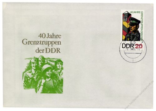 DDR 1986 FDC Mi-Nr. 3048 ESt. 40 Jahre Grenztruppen
