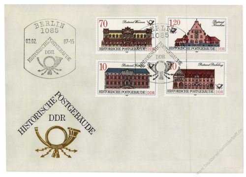 DDR 1987 FDC Mi-Nr. 3067-3070 SSt. Historische Postgebude