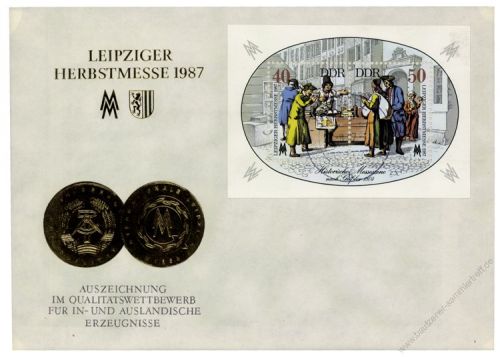 DDR 1987 FDC Mi-Nr. 3120-3121 (Block 88) ESt. Leipziger Herbstmesse