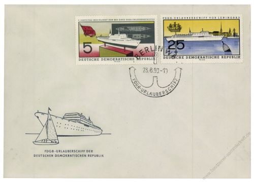 DDR 1960 FDC Mi-Nr. 768-771 SSt. FDGB-Urlauberschiff MS 