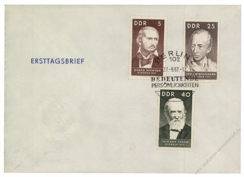 DDR 1967 FDC Mi-Nr. 1293-1297 SSt. Berhmte Persnlichkeiten