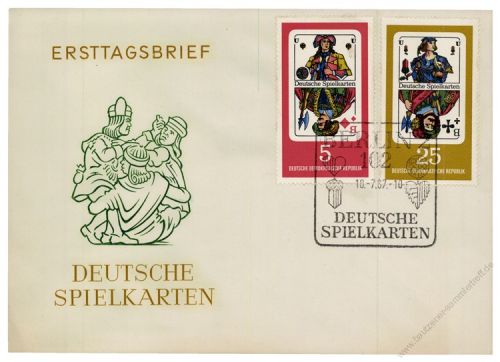 DDR 1967 FDC Mi-Nr. 1298-1301 SSt. Deutsche Spielkarten