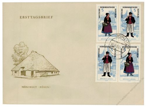 DDR 1964 FDC Mi-Nr. 1074-1079 (ZD) - Variante - ESt. Volkstrachten