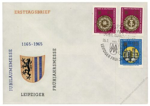 DDR 1965 FDC Mi-Nr. 1090-1092 SSt. Leipziger Frhjahrsmesse