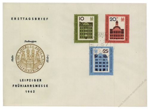 DDR 1962 FDC Mi-Nr. 873-875 ESt. Leipziger Frhjahrsmesse