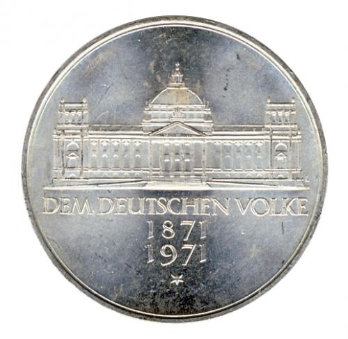 BRD 1971 J.409 5 DM Reichsgrndung 1871 vz-st
