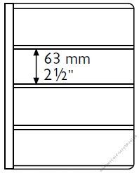 Ersatzhllen fr Banknotenalbum 5er Pack fr 4 Banknote bis 195 x 63 mm (EB-63)