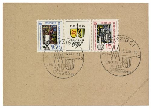 DDR 1964 FDC Mi-Nr. 1052-1053 (ZD) SSt. Leipziger Herbstmesse