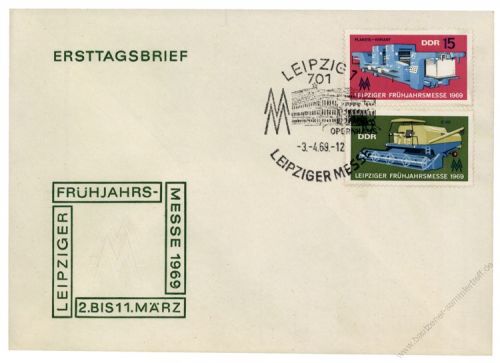 DDR 1969 Mi-Nr. 1448-1449 SSt. Leipziger Frhjahrsmesse