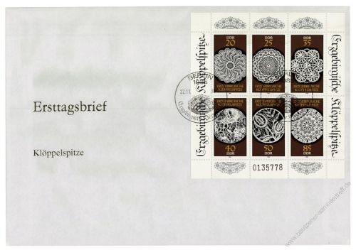 DDR 1988 FDC Mi-Nr. 3215-3220 (Klb) SSt. Erzgebirgische Klppelspitze