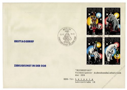 DDR 1978 FDC Mi-Nr. 2364-2367 (ZD) SSt. Zirkuskunst in der DDR