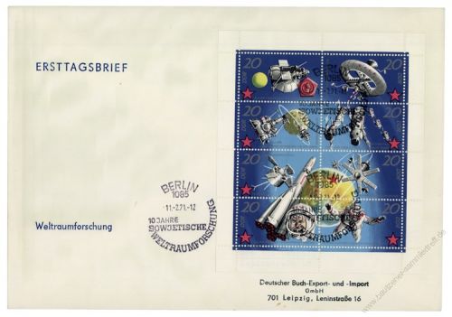 DDR 1971 FDC Mi-Nr. 1636-1643 (Klb) SSt. 10 Jahre bemannte sowjetische Weltraumflge
