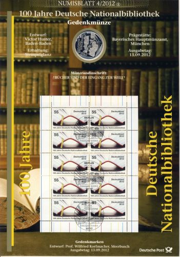 BRD 2012 Numisblatt 4/2012 