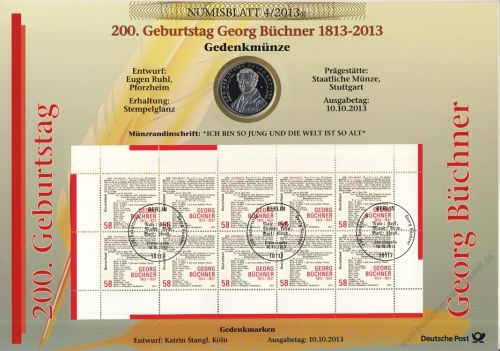 BRD 2013 Numisblatt 4/2013 