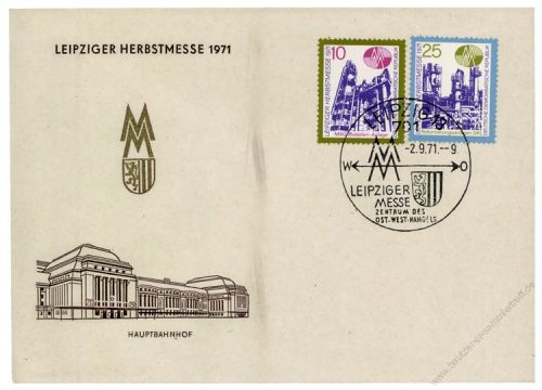 DDR 1971 FDC Mi-Nr. 1700-1701 SSt. Leipziger Herbstmesse