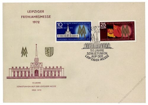 DDR 1972 FDC Mi-Nr. 1743-1744 SSt. Leipziger Frhjahrsmesse