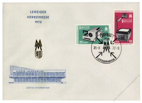 DDR 1972 FDC Mi-Nr. 1782-1783 SSt. Leipziger Herbstmesse