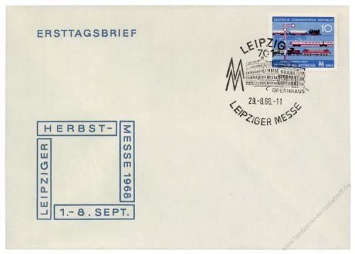 DDR 1968 FDC Mi-Nr. 1399 SSt. Leipziger Herbstmesse