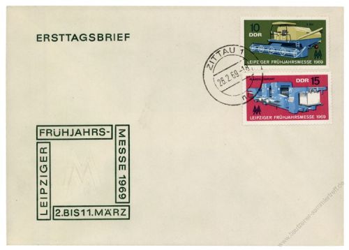 DDR 1969 FDC Mi-Nr. 1448-1449 ESt. Leipziger Frhjahrsmesse