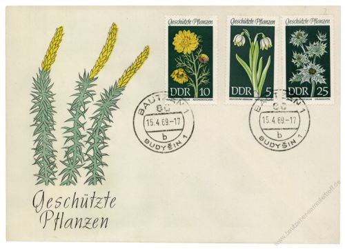 DDR 1969 FDC Mi-Nr. 1456-1461 ESt. Geschtzte heimische Pflanzen