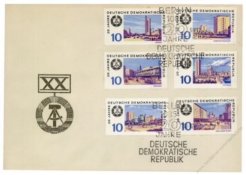 DDR 1969 FDC Mi-Nr. 1495-1506 SSt. 20 Jahre DDR