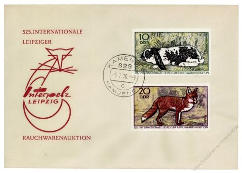 DDR 1970 FDC Mi-Nr. 1541-1544 ESt. Internationale Leipziger Rauchwarenauktion